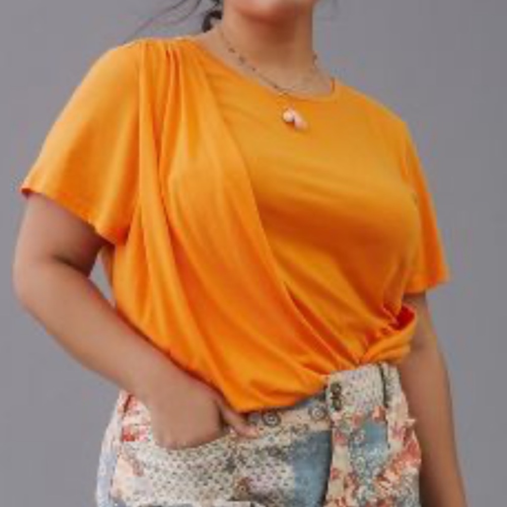 NWT BY ANTHROPOLOGIE DRAPED TEE